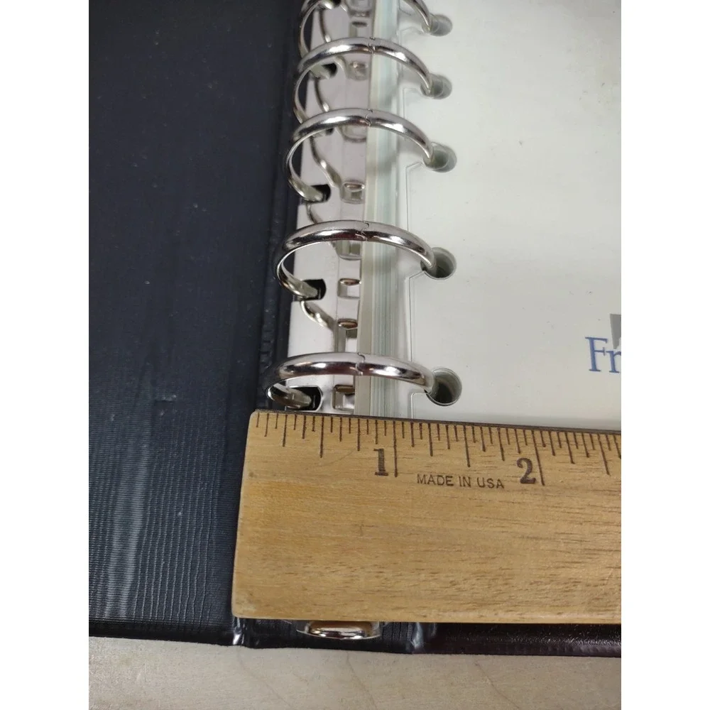 Franklin Covey Vintage 7-Ring Classic Binder Organizer Planner Daytimer w Pages